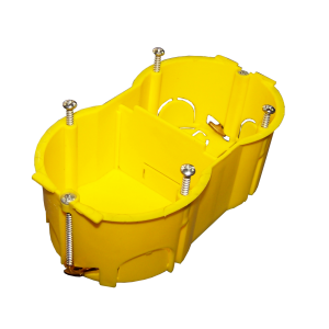 Flush mounting box for 45x90 mounting frame, yellow